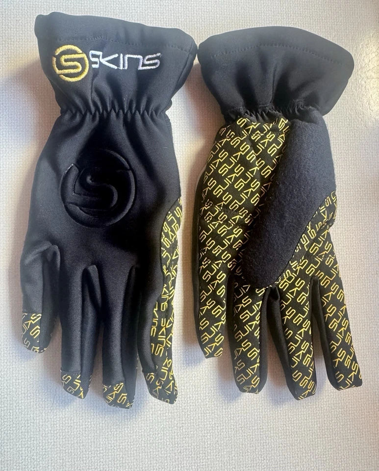 Велосипедные перчатки Skins Essence унисекс зимние черные желтые размер средний - Изображение 2 из 3