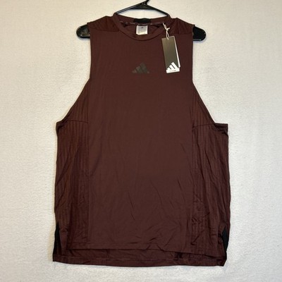 Mens Adidas D4T Tank Top ClimaCool Large Training Performance Burgundy JI8173