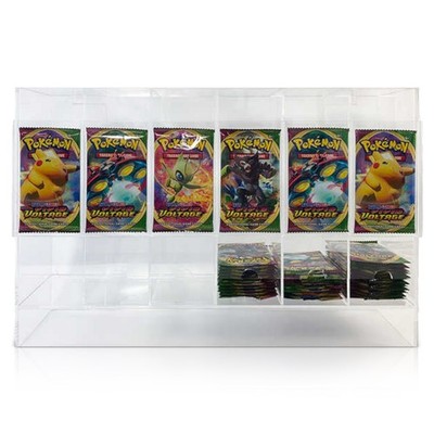 6-Slot Booster Pack  Dispenser Acrylic with Clear Base 240-Pack Stackable