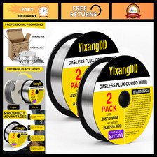 2 Pack 035 Flux Core Welding Wire E71T-GS Gasless Mild Steel Mig 2lb Spool