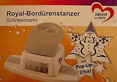 Bordüren-Stanzer ''Schneemann'' 2,9 x 6 cm mit Pop-Up-Effekt