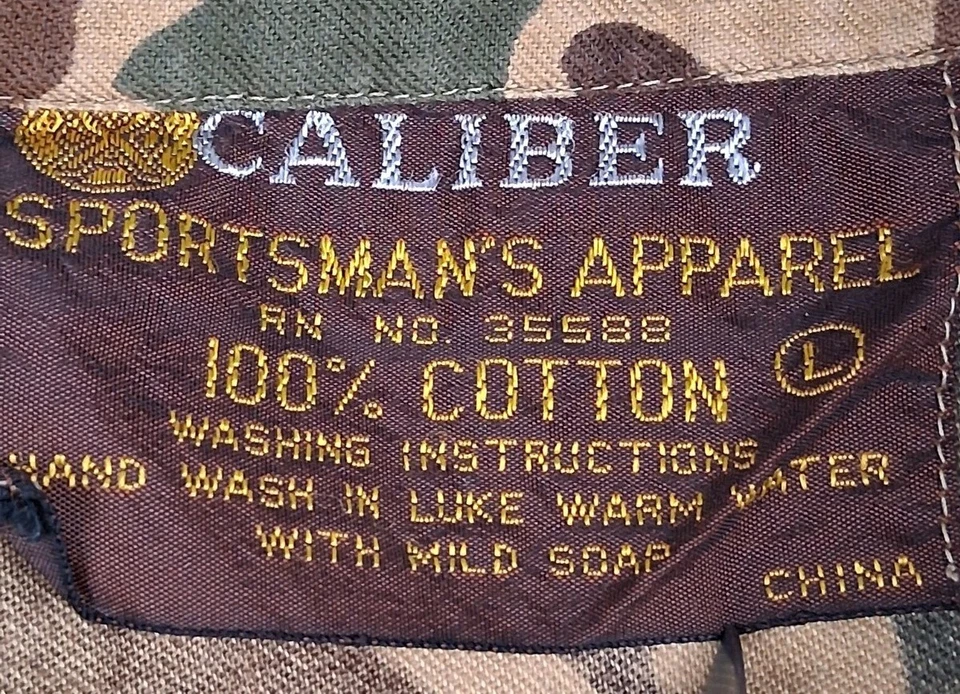 Camisa Camuflada Pato Calibre Vintage Para Hombres Grande Caza Algodón Piel de Rana Años 80 Foto 2 de 4