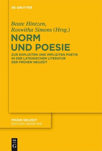 Beate Hintzen Norm und Poesie (Hardback) Fruhe Neuzeit