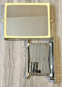 Vintage Swinging Adjustable Scissor Accordion Wall Shaving / Makeup Mirror Metal