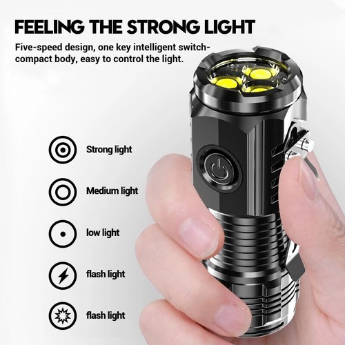 1-10er Pack Superhelle LED Taschenlampe Taktische Wiederaufladbare LED Arbeitsleuchten Taschenlampe - Bild 6 von 15