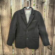 H M Kids Black Lined Blazer Cotton Blend Suit 6-7