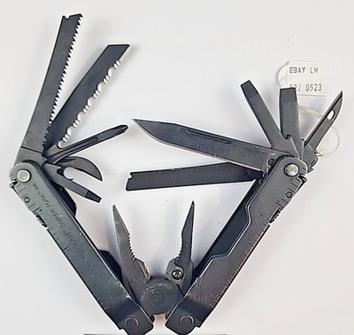 527 Leatherman Supertool 300 Black Oxide Multi-Tool + MOLLE Sheath FREE POSTAGE