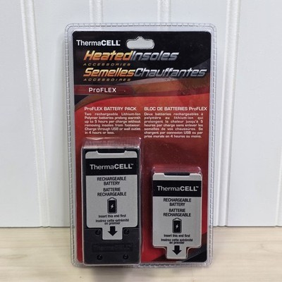 Thermacell Heated Insoles Proflex Battery Pack Charger With 2 Batteries New