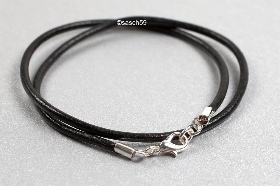 Lederkette nach MASS 3mm Lederband Lederhalskette Lederketten Leder Halsband MaS - Bild 1 von 1