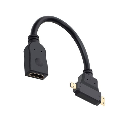 Hdmis to Mini Micros Hdmis Adapter Converters for Multiple Device Gold - Zdjęcie 5 z 10