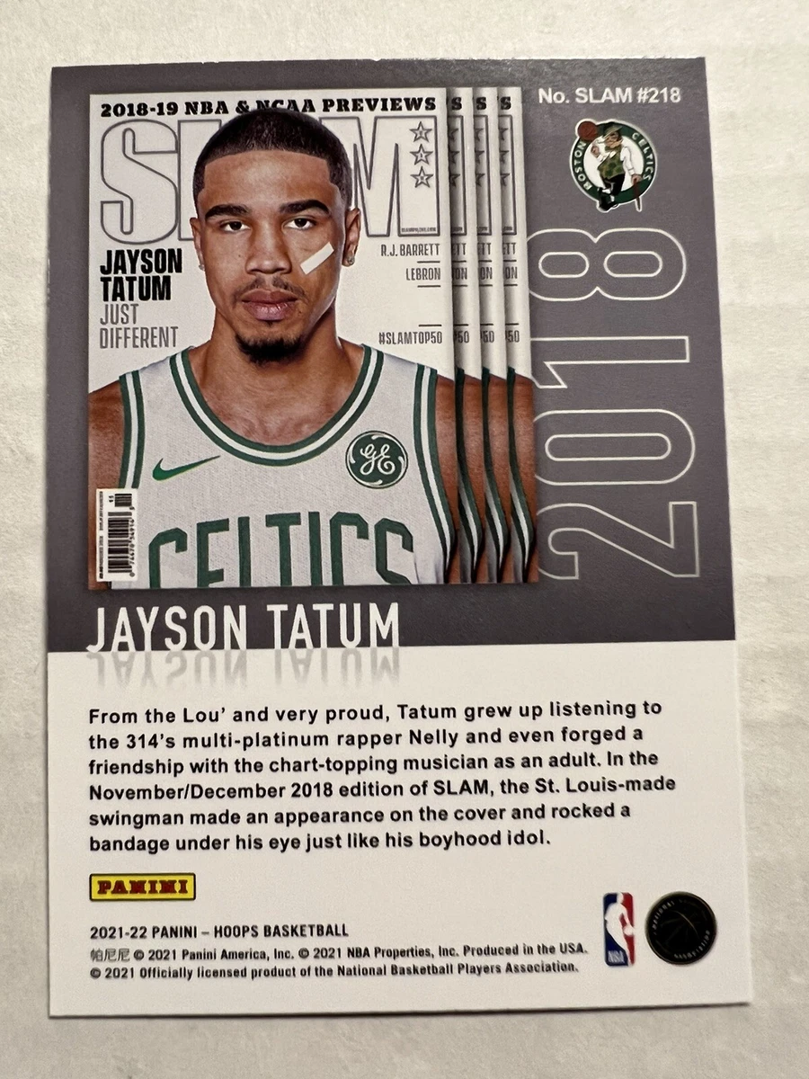Jayson Tatum Slam #218 2021-22 Hoops Basketball Card Celtics