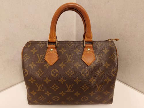 Authentic LOUIS VUITTON Speedy 25 Monogram Boston Handbag