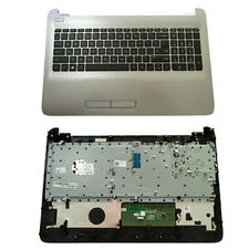 New Palmrest w/ Keyboard Touchpad Trackpad Silver For HP 15-AY 15-BA 855022-001