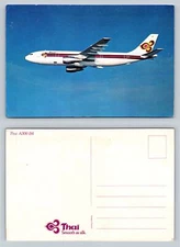 Thai Airways A300 Aircraft Postcard Vintage Aviation Art Card Unused Condition