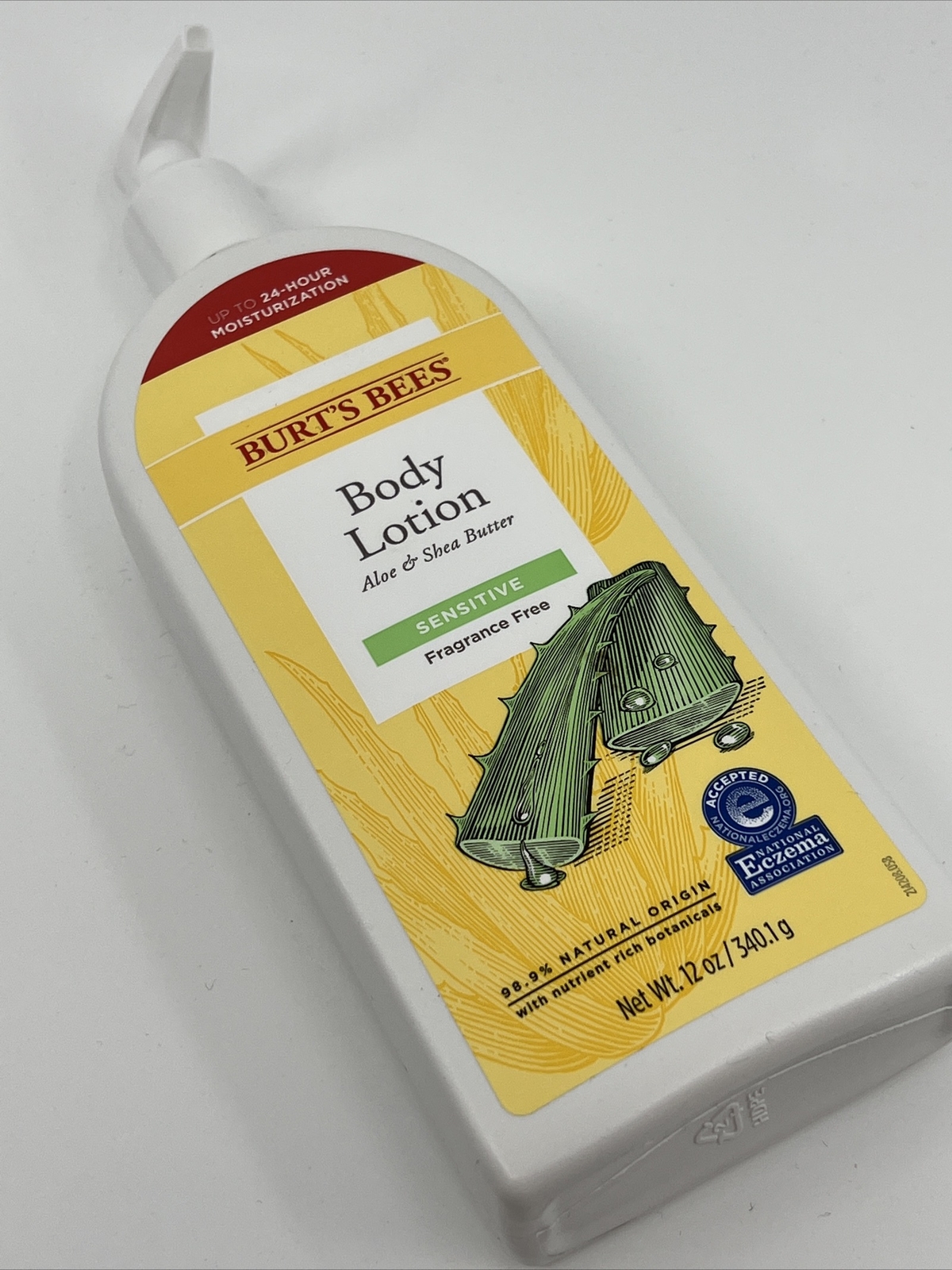 Burt's Bees Body Lotion Aloe & Shea Butter Fragrance Free 12 oz 340.1g Sensitive