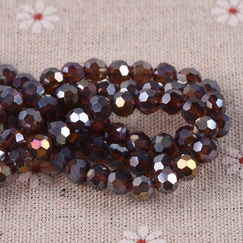 100pcs 6mm Round Sphere Ball Faceted Crystal Glass Loose Spacer Craft Beads lot - Picture 28 of 110