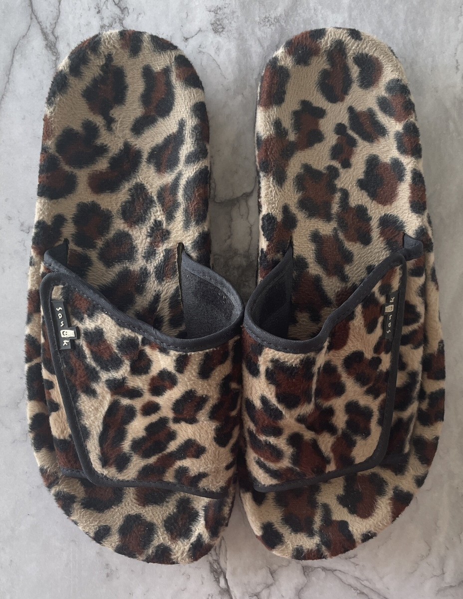 Leopard Furry Men\'s Slides Size 12 mens-slides-black-front-  main image 4