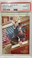 2022 Donruss Elite Brock Purdy /10 Gold PSA 10 Rookie / RC Pop 1 #185 RARE