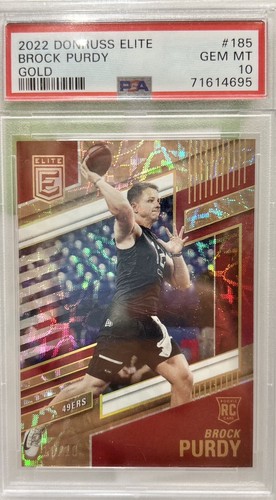 Brock Purdy [Gold] #185 2022 Panini Donruss Elite card