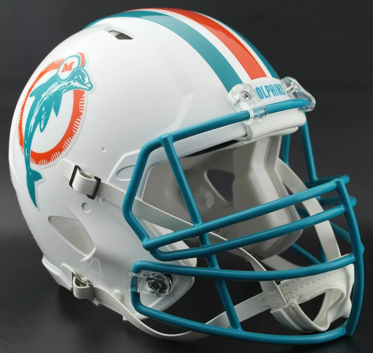 CUSTOM*** MIAMI DOLPHINS NFL Riddell Full Size SPEED Football Helmet