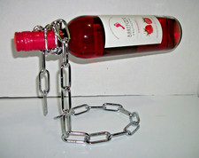 Magic Suspension Iron Metal Silver Chain wine bottle holder
