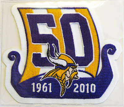 MINNESOTA VIKINGS 50th ANNIVERSARY NFL PATCH STAT CARD Willabee