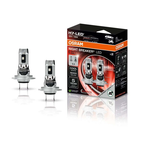 2X StüCk H7 Night Breaker Speed Stvzo-Konforme Led-NachrüStlampe Osram LED-image