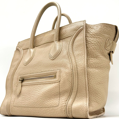 Celine Luggage Micro Shopper Tote Bag Handbag Calf Leather used - 第 1/9 張圖片