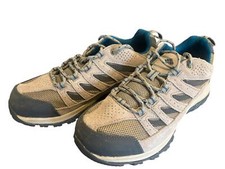 Columbia Women  s Crestwood WP Hiking Shoe Pebble/Lagoon Size 8.5W BK4595-227