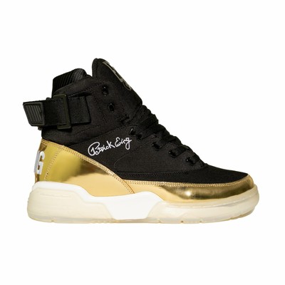 gold patrick ewing shoes