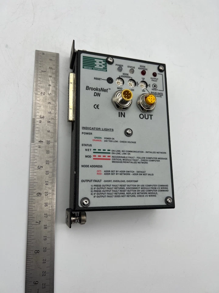 Brooks Automation BrooksNet DN Module DeviceNet 108378 Net I/O USA - Image 3 of 4