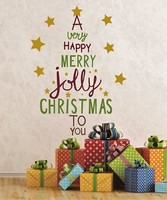 Wandsticker Fenstersticker Aufkleber Weihnachtsbaum Xmas Tree Happy Christmas