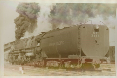 Union Pacific 4-6-64 #3883 Cheyenne WY 1955 Foto