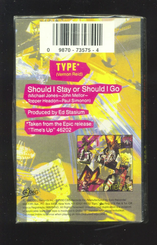 НОВЫЙ ЗАПЕЧАТАННЫЙ - ЖИВОЙ ЦВЕТ КАССЕТЫ ОДИНОЧНЫЙ - ТИП / Я ДОЛЖЕН ОСТАТЬСЯ ИЛИ Я ДОЛЖЕН ПОЙТИ - Изображение 2 из 2