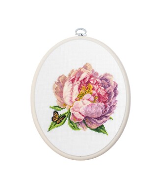   Rozella   Peony Cross Stitch Kit by Luca-S