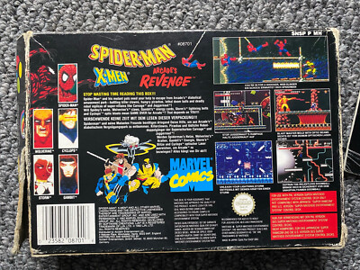 Spiderman X-Men Arcade's Revenge SNES Super Nintendo game PAL UK