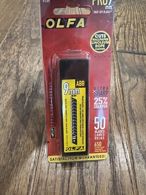 OLFA Pro 9 Blades ABB-50B Snap Off Carbon Steel 9149 50 blades NEW