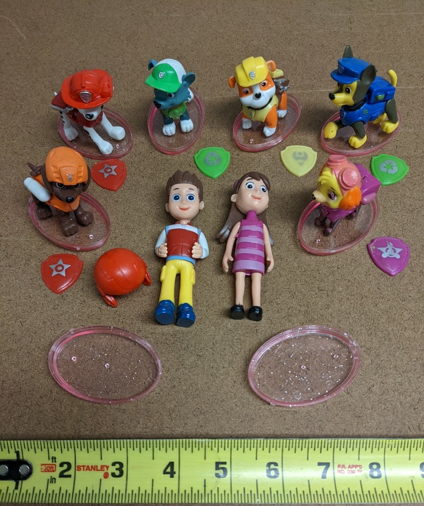 PAW PATROL LOT 8 COLLECTIBLE PVC FIGURES CAKE TOPPERS MINI FIGURES COLLECTION