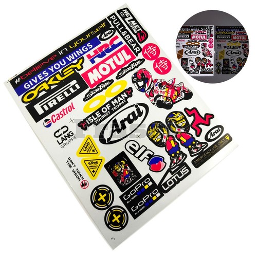 Reflective helmet motorcycle moto bike Reflective Sticker Decal Waterproof Vinyl - Picture 12 of 13