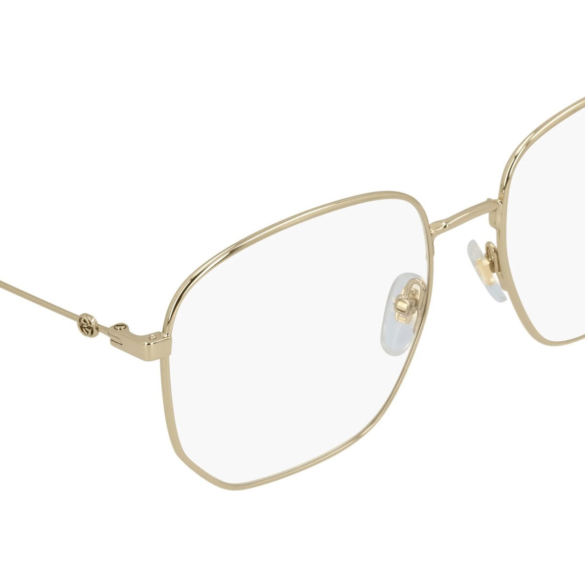 GUCCI GG0396O 002 Gold Square Metal EYEGLASSES FRAME 56-18