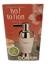 New CONAIR Chrome Design Hot Lotion Dispenser Hand Body Moisturizing Spa HLD31