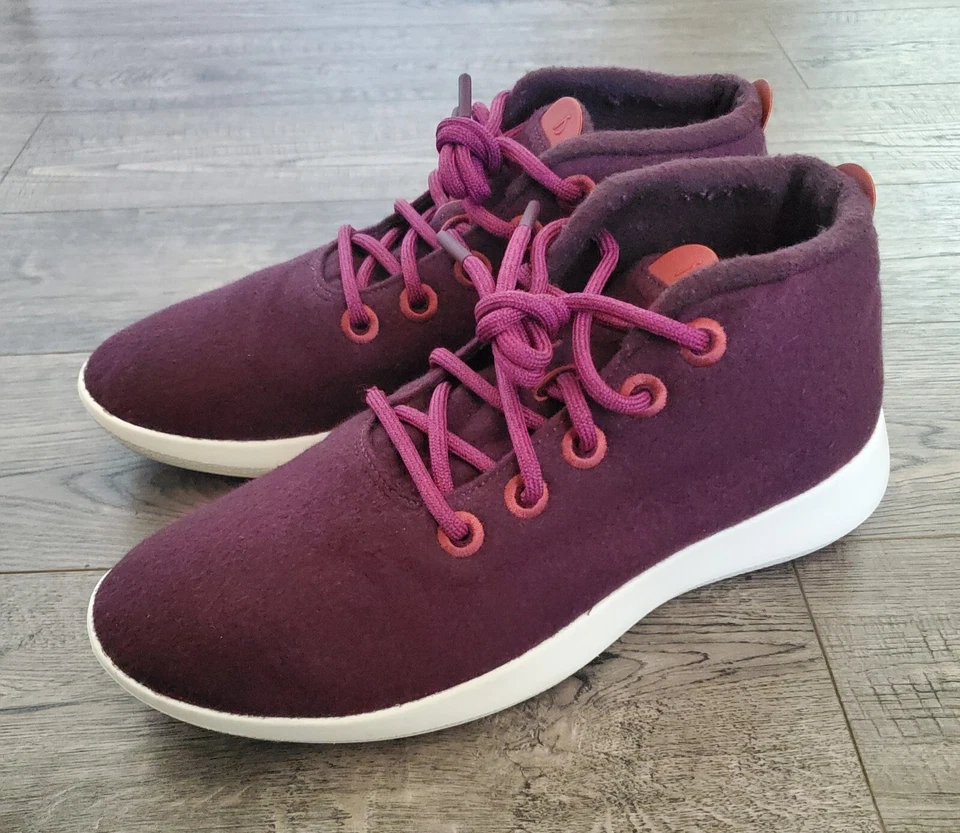 Allbirds Men’s  Wool Runner Up Mizzle Size 12 M High Top Sneakers Medjool - Image 2 of 4