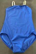 NEW Weissman Girls Royal Blue Dance Leotard Bodysuit Suimsuit Medium MC