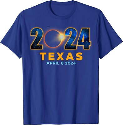 Total Solar Eclipse 2024 State Texas Totality April 8 Unisex T-Shirt