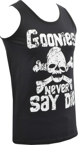 MENS VEST TANK GOONIES NEVER SAY DIE 80s AMERICAN ADVENTURE CULT FILM S-5XL - Picture 2 of 5