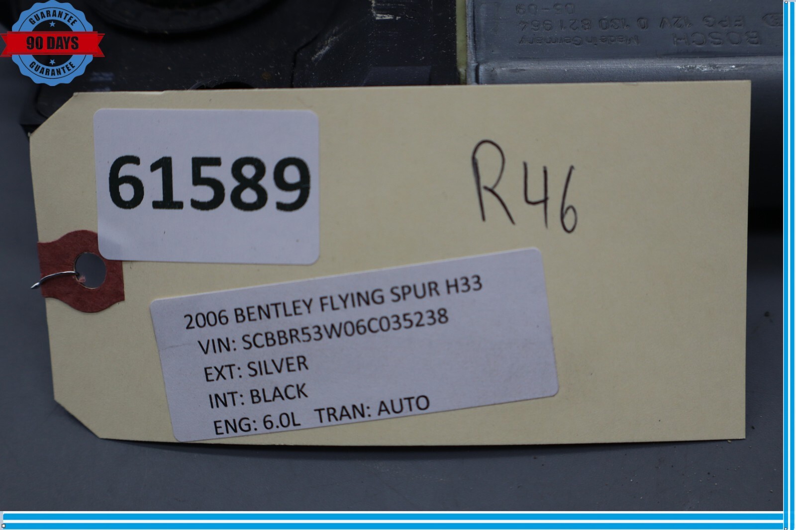 06-09 Bentley Continental Flying Spur Front Left Door Window Regulator Motor Oem