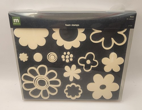 Making Memories - 26 Foam Stamps - FLOWERS #27234 - for Crafts, Etc