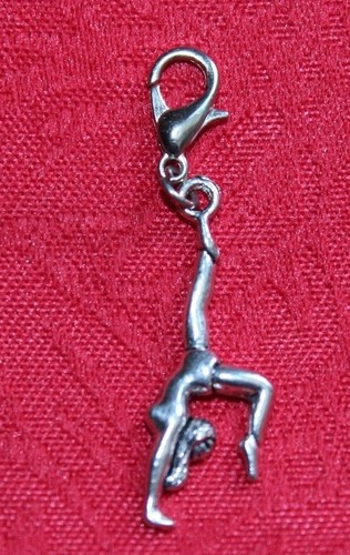 GYMNAST CHARM - GYMNASTICS - SPORTS - LOBSTER CLASP - BAIL - EARRINGS - NECKLACE - Bild 24 von 32