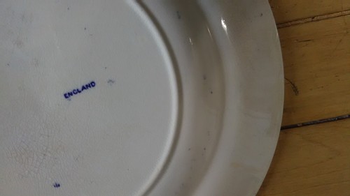 Blue Decor 10" Plates set of 4 Made in England BLUE & WHITE - Picture 13 of 14