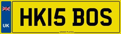 HK BOSS NUMBER PLATE INITIALS CAR REG HK15 BOS ALL FEES PAID HARRY HARVEY HENRY